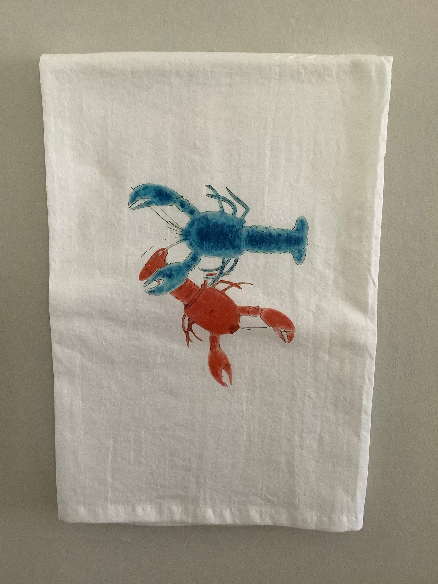 Red Lobster Blue Lobster Tea Towel